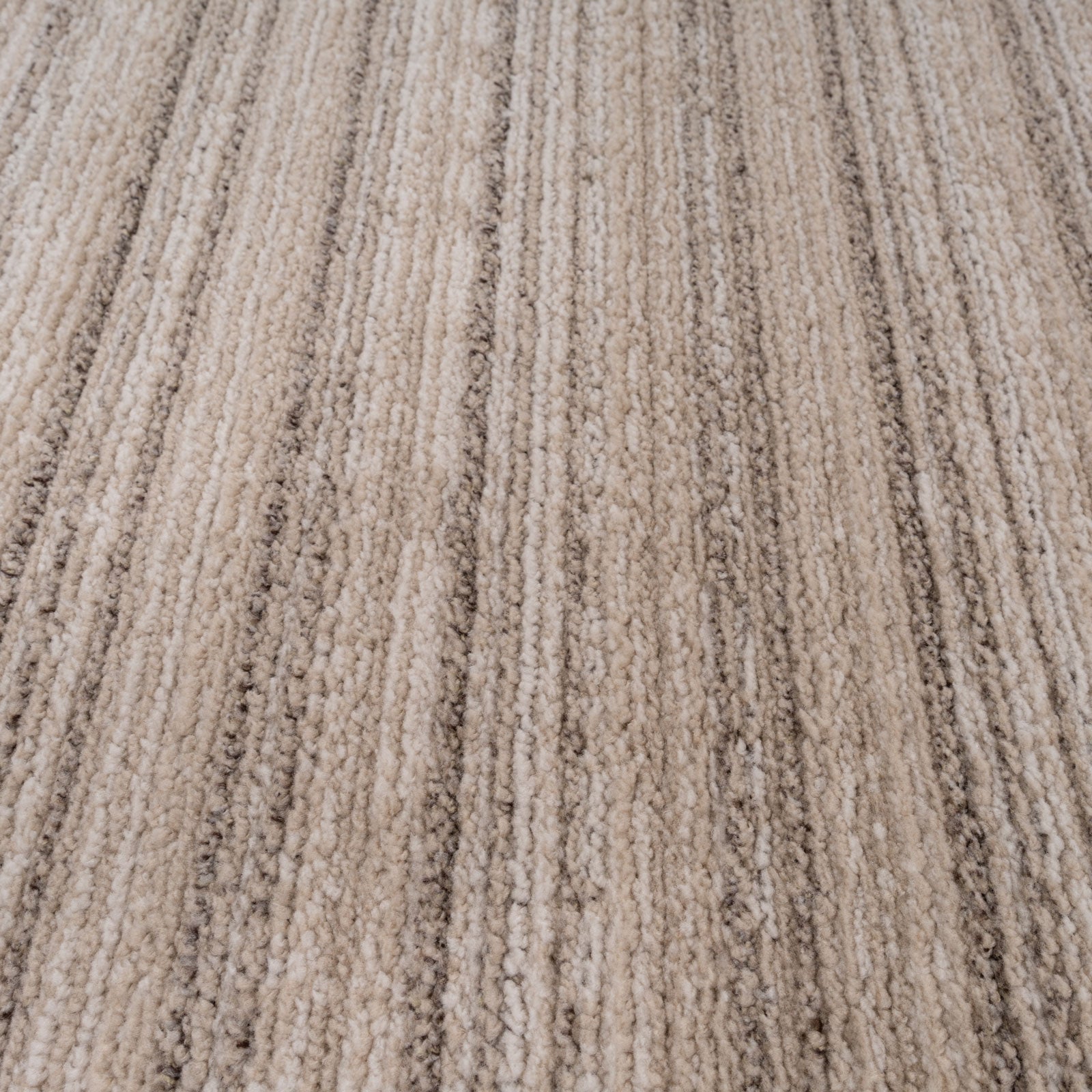 Beige Linear Bordered Runner Rug