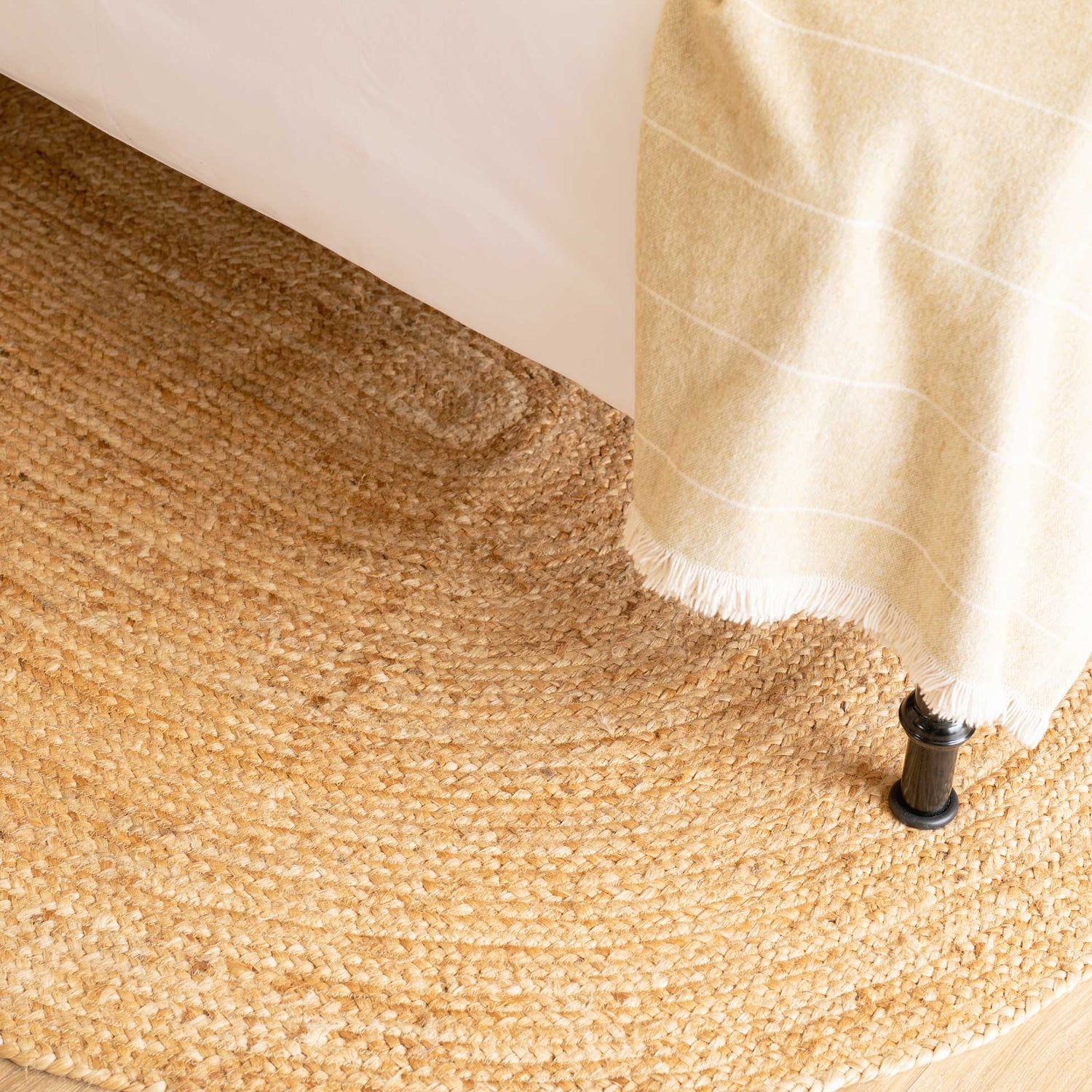 Natural Rustic Oval Jute Rug | Living Room Rugs | Kukoon Rugs Online
