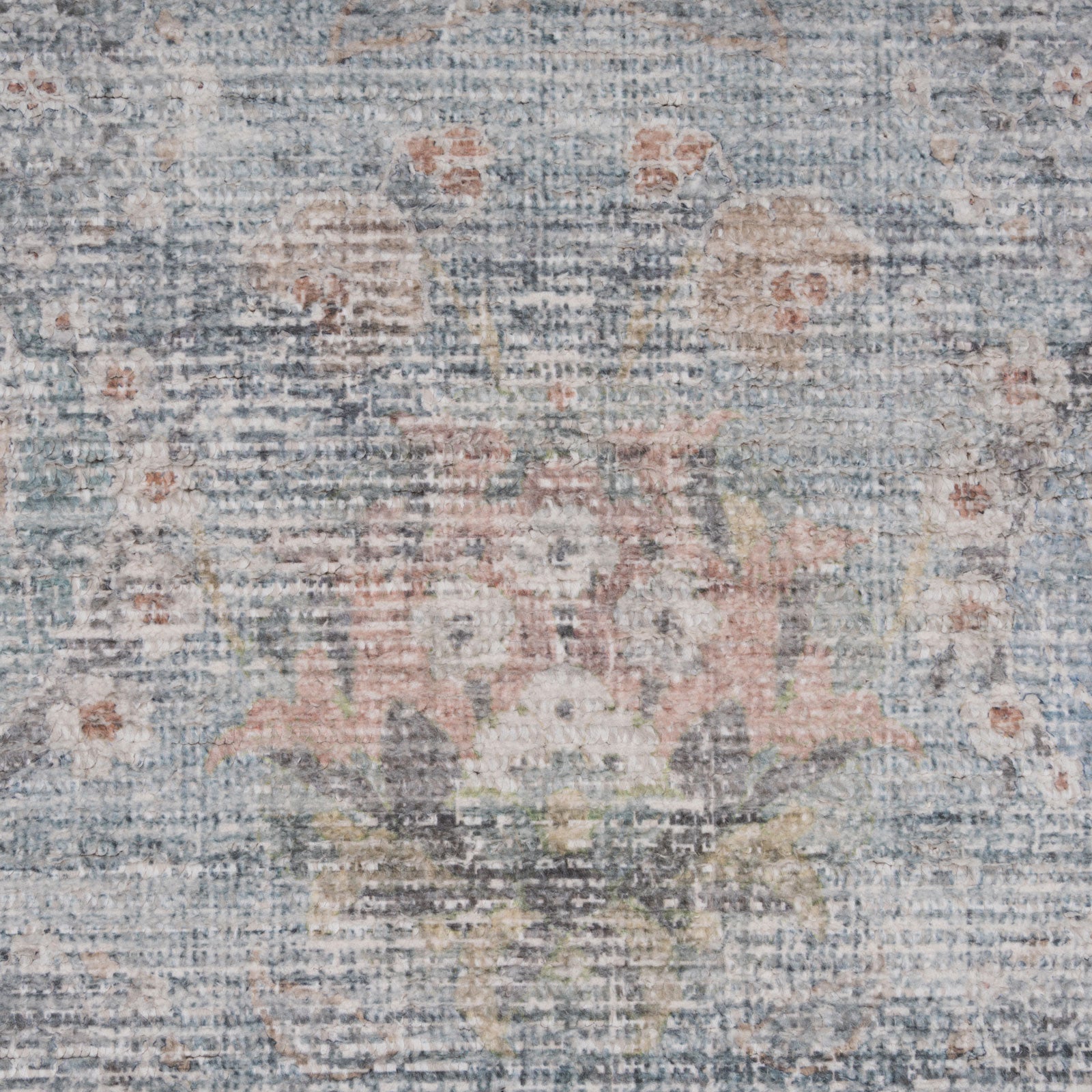 Vintage Blue Terra Floral Rug - Atticus