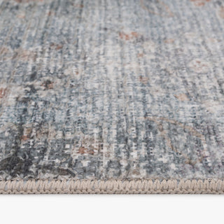 Vintage Blue Terra Floral Rug - Atticus
