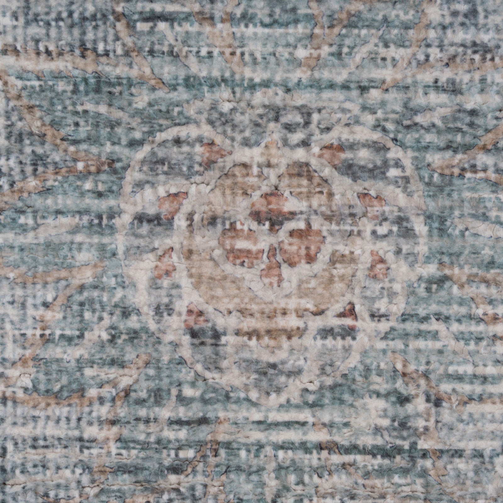 Vintage Blue Terra Floral Rug - Atticus