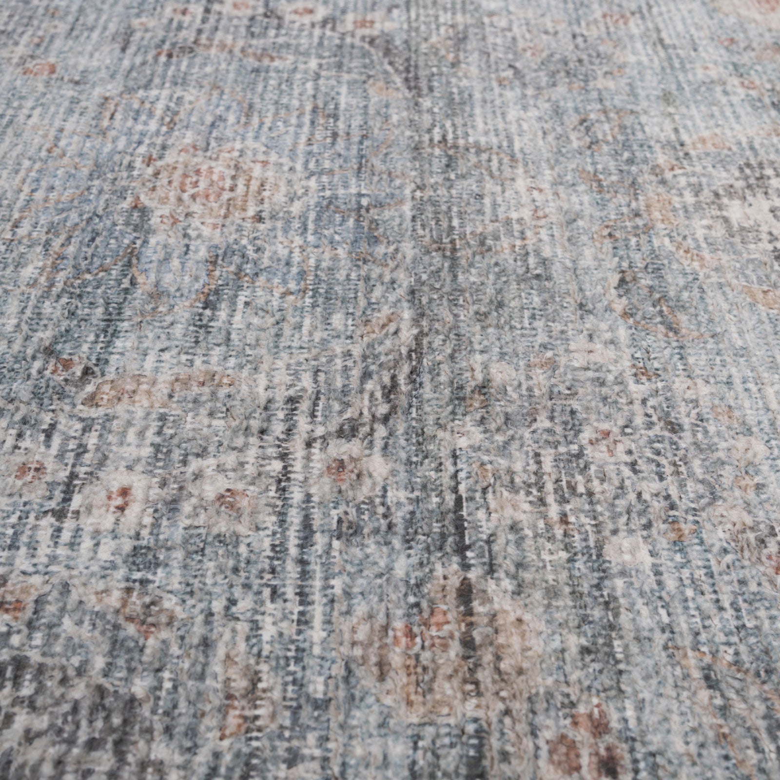 Vintage Blue Terra Floral Rug - Atticus