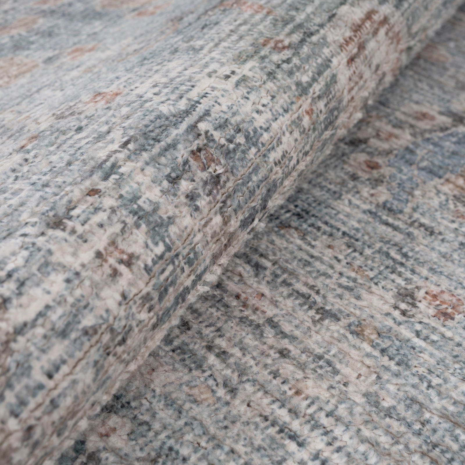 Vintage Blue Terra Floral Rug - Atticus