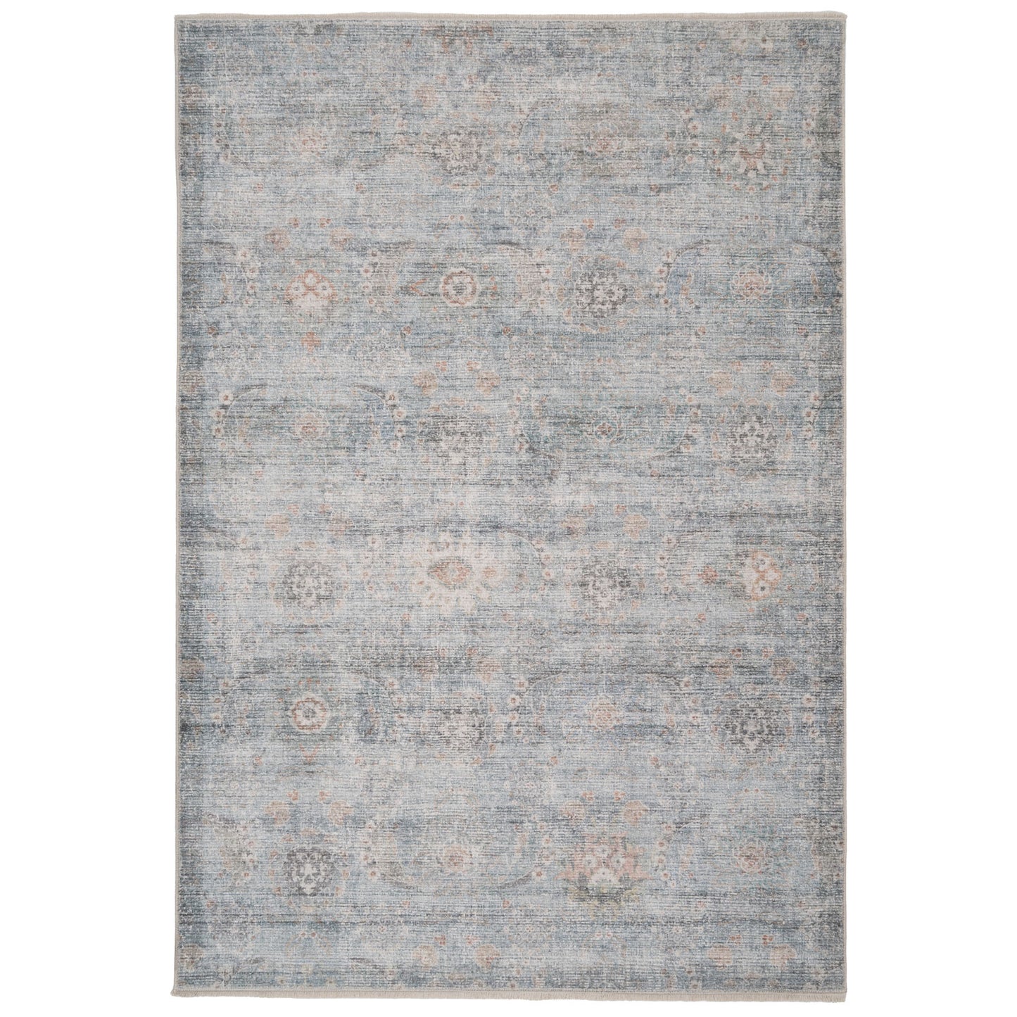 Vintage Blue Terra Floral Rug - Atticus | Living Room Rugs | Kukoon ...