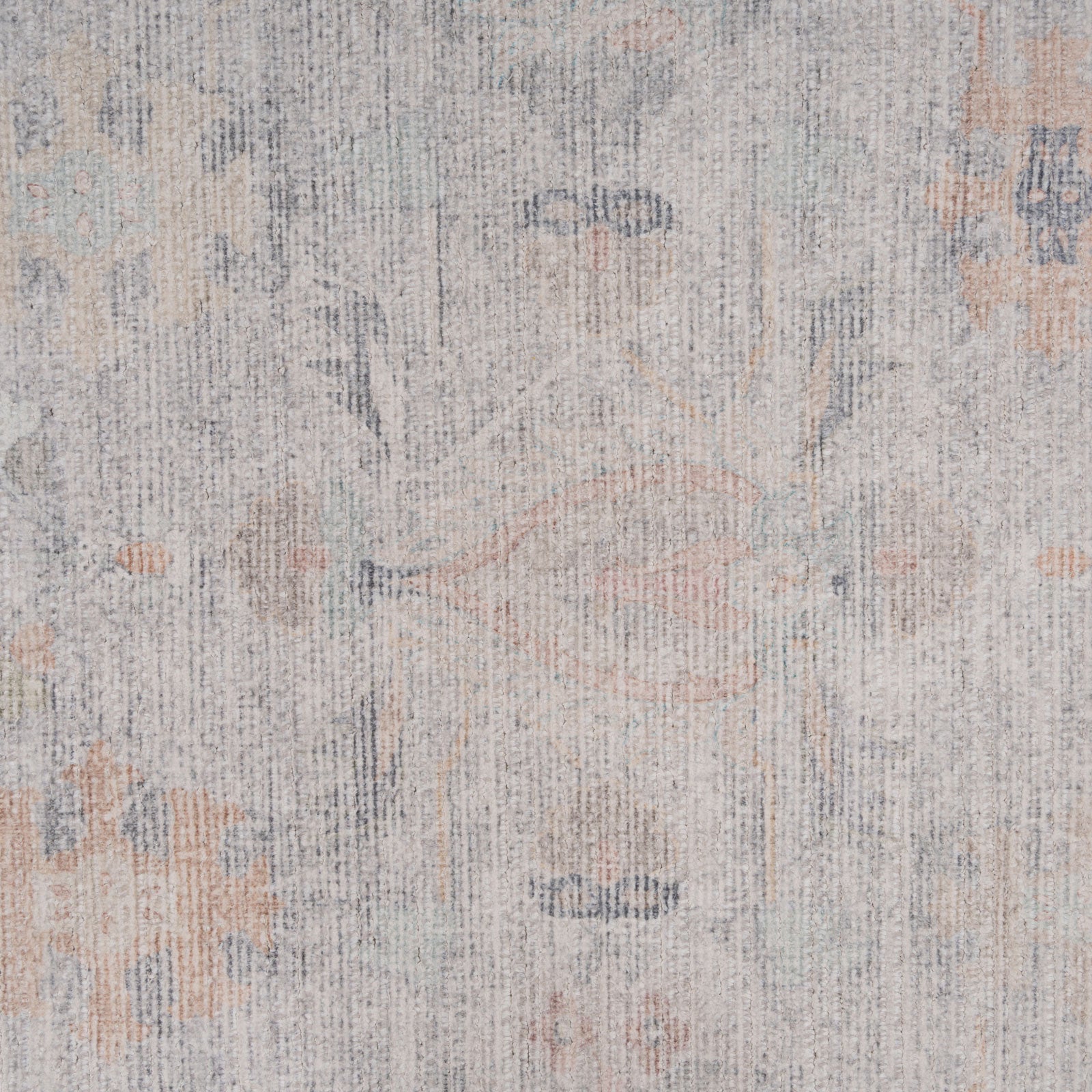 Vintage Multicolour Round Floral Rug - Audrey