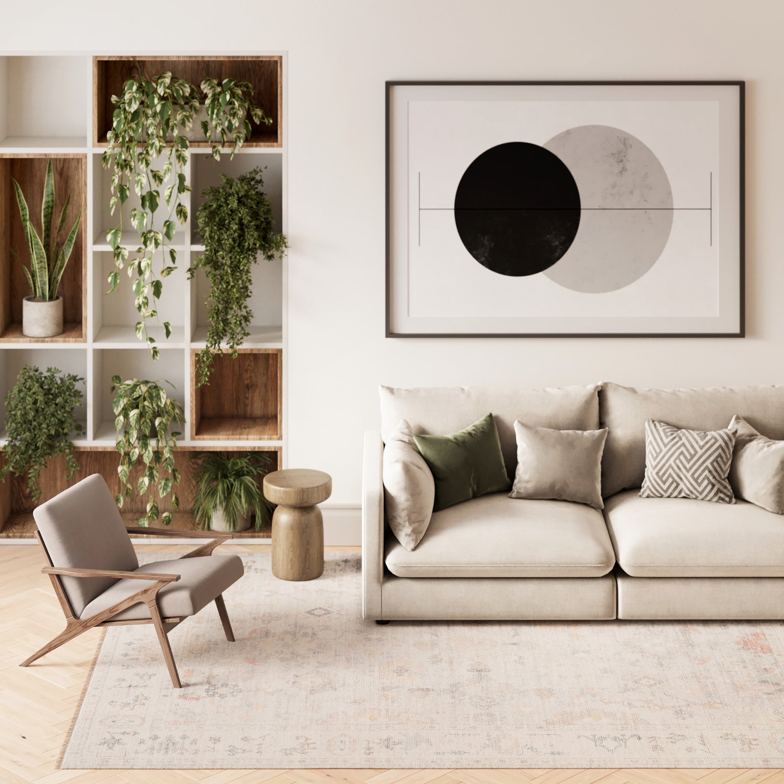 Vintage Multicolour Floral Rug - Audrey