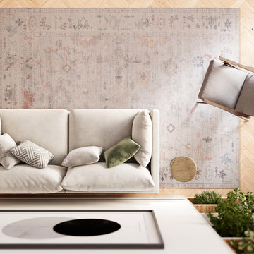 Vintage Multicolour Floral Rug - Audrey