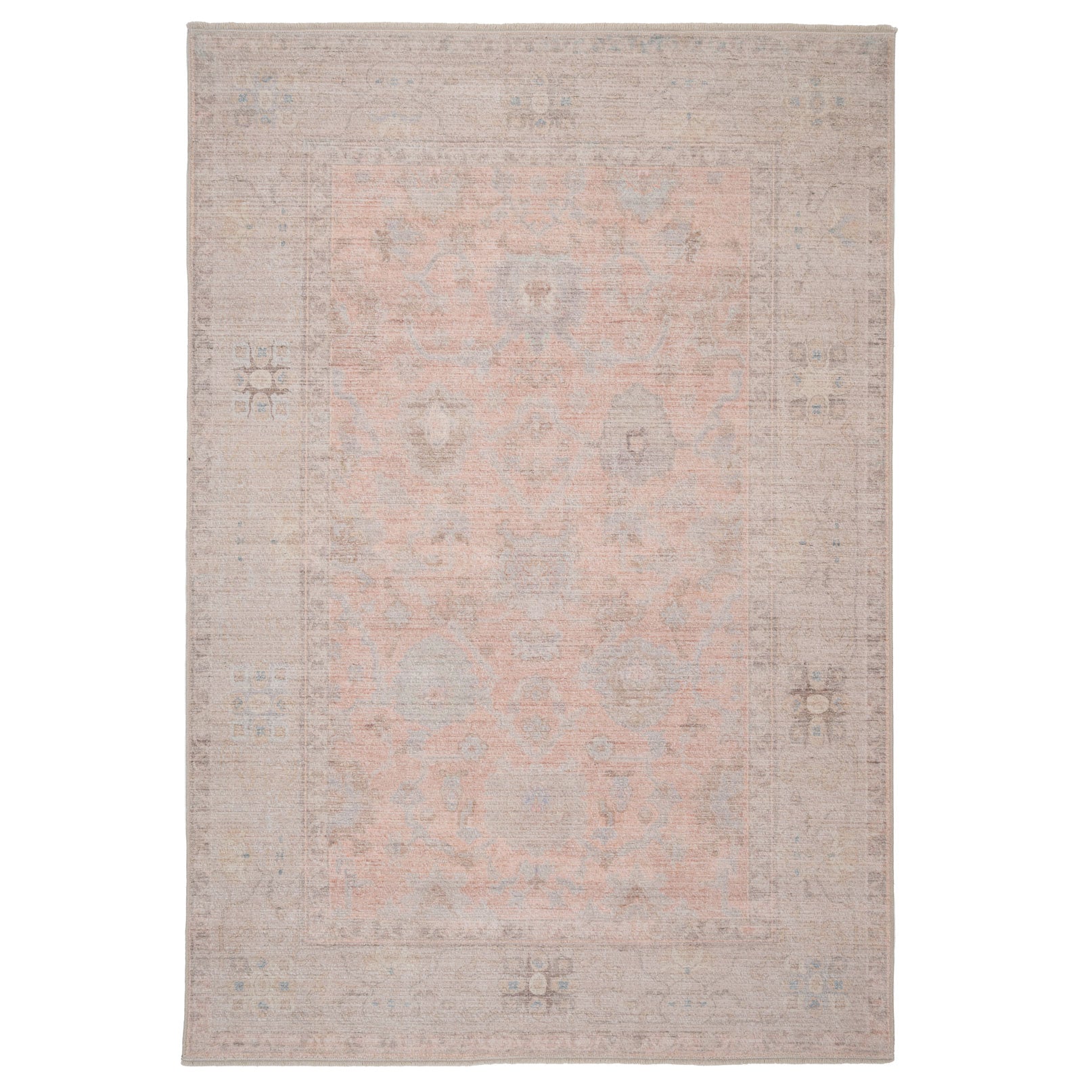 Vintage Coral Pink Chic Rug - Clara