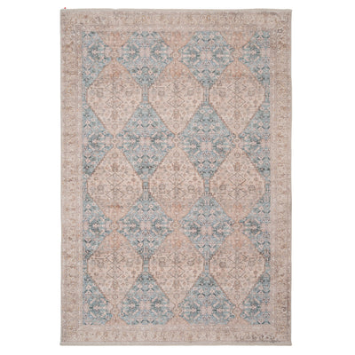 Vintage Blue Diamond Rug - Genevieve