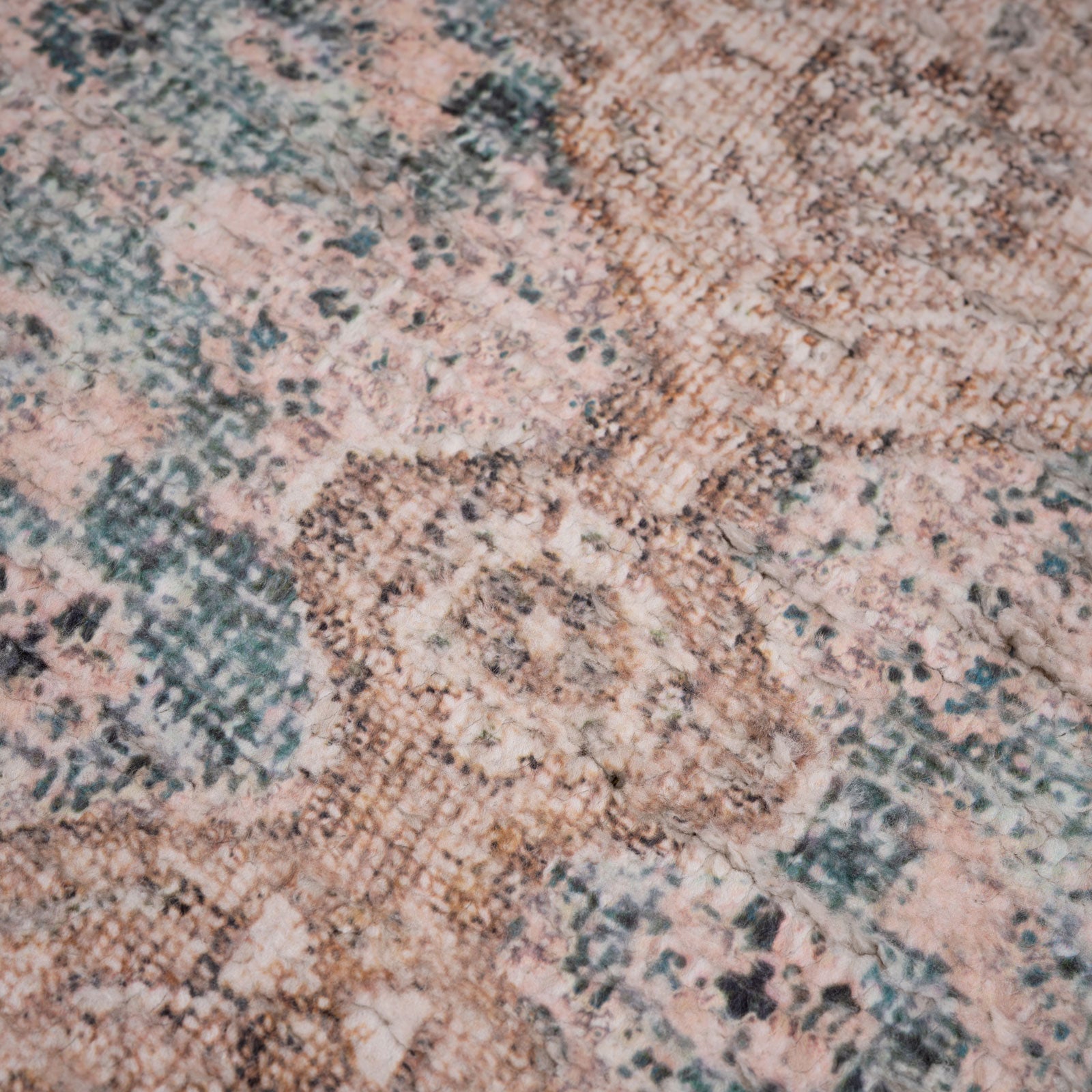 Vintage Blue Diamond Rug - Genevieve