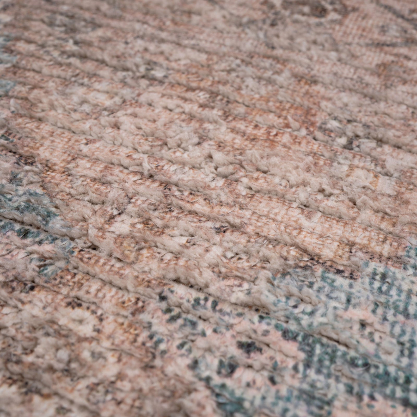 Vintage Blue Diamond Rug - Genevieve