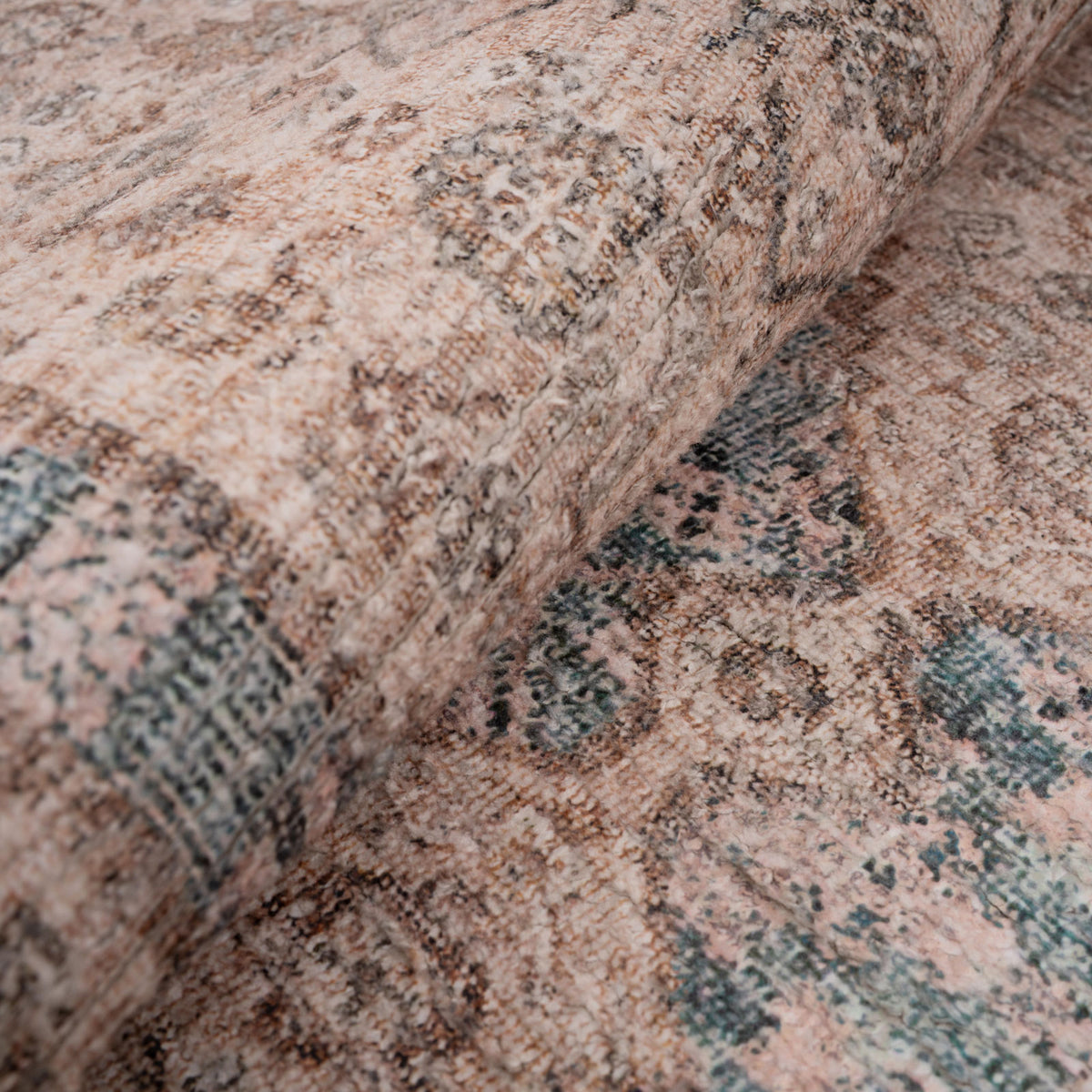 Vintage Blue Diamond Rug - Genevieve