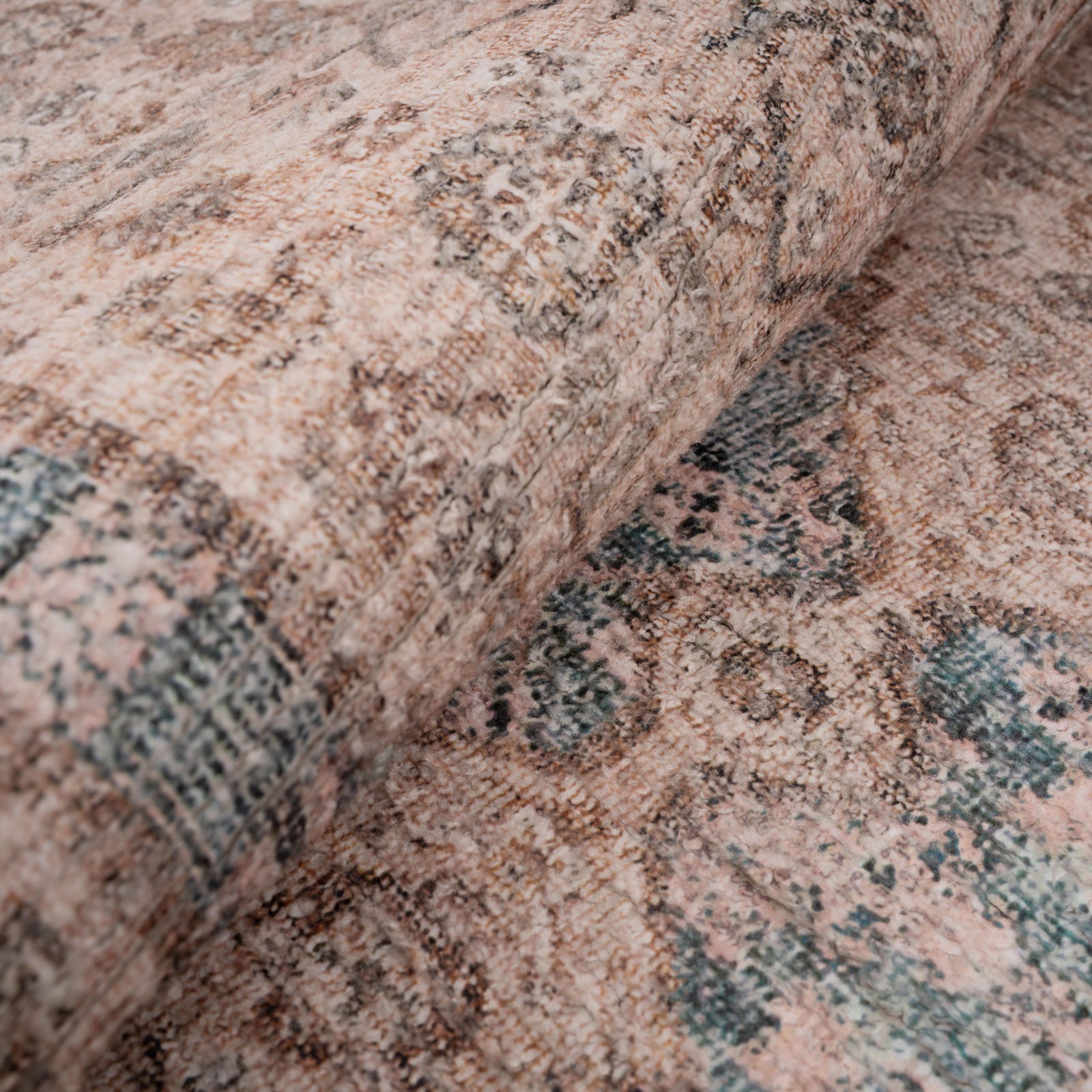 Vintage Blue Diamond Rug - Genevieve