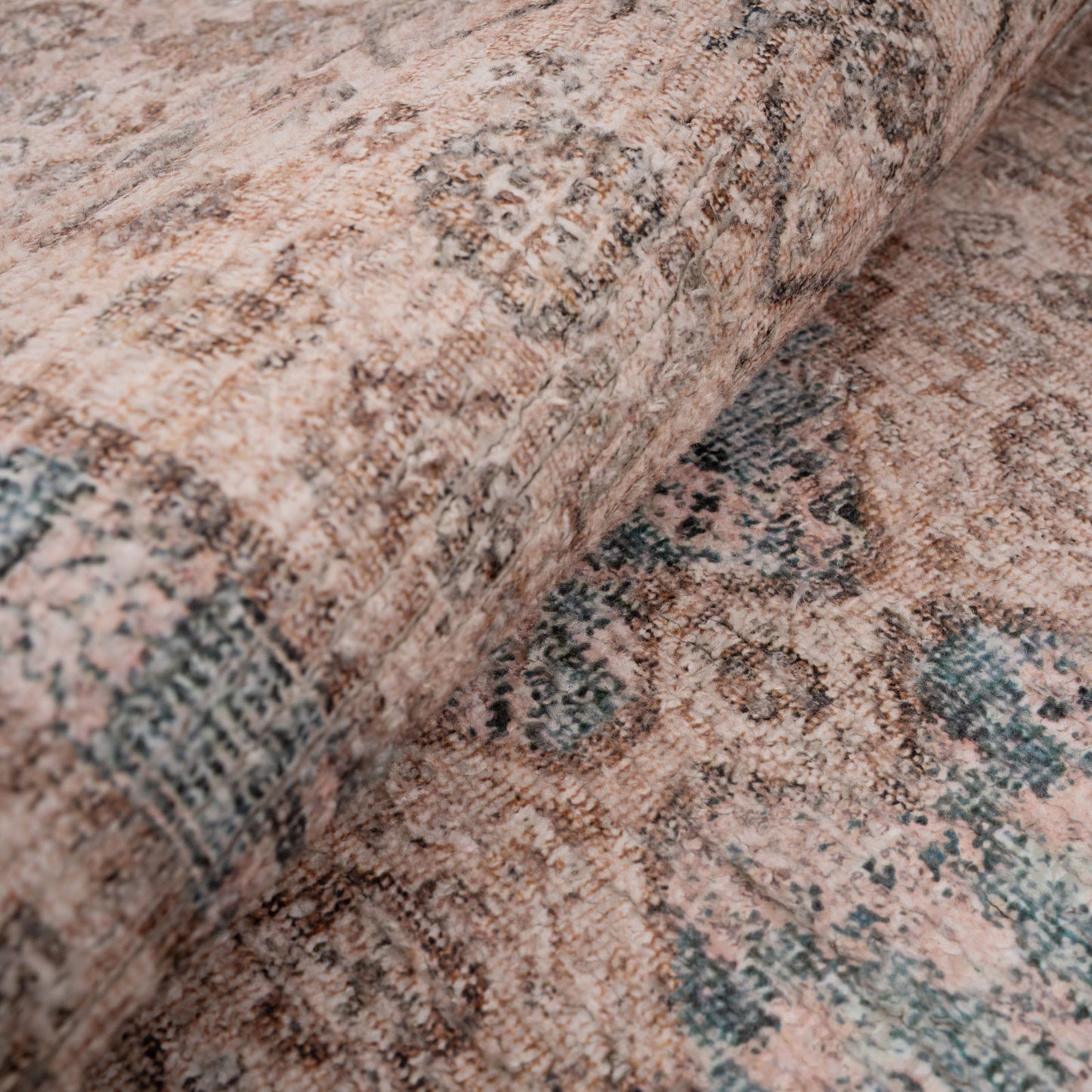 Retro Blue Rug Vintage Blue Diamond Rug - Genevieve | Living Room Rugs | Kukoon Rugs ...