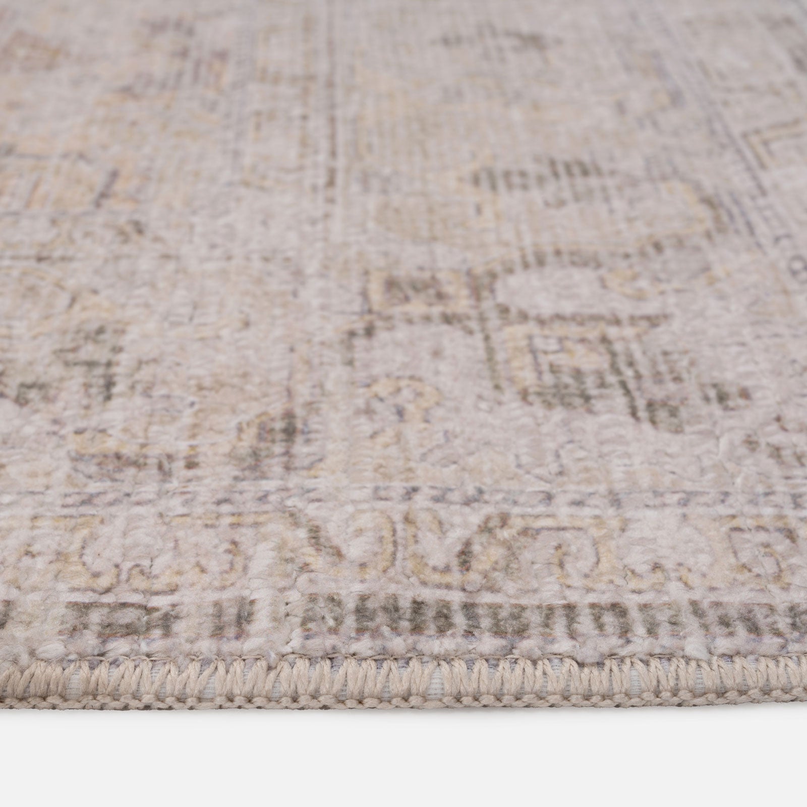 Distressed Yellow Regal Rug - Jade | Living Room Rugs | Kukoon Rugs Online