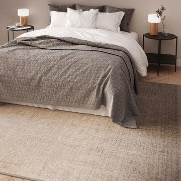 Golden Abstract Living Room Rug - Esme