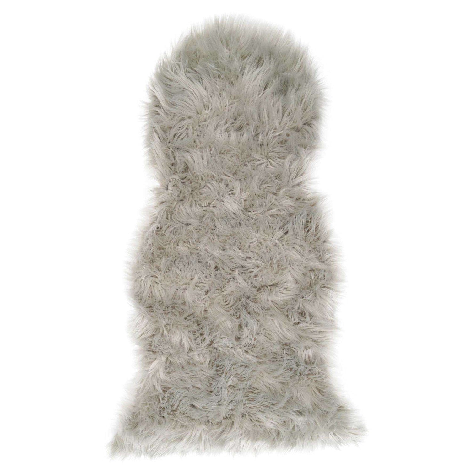 Grey Faux Fur Sheepskin Hide Rug