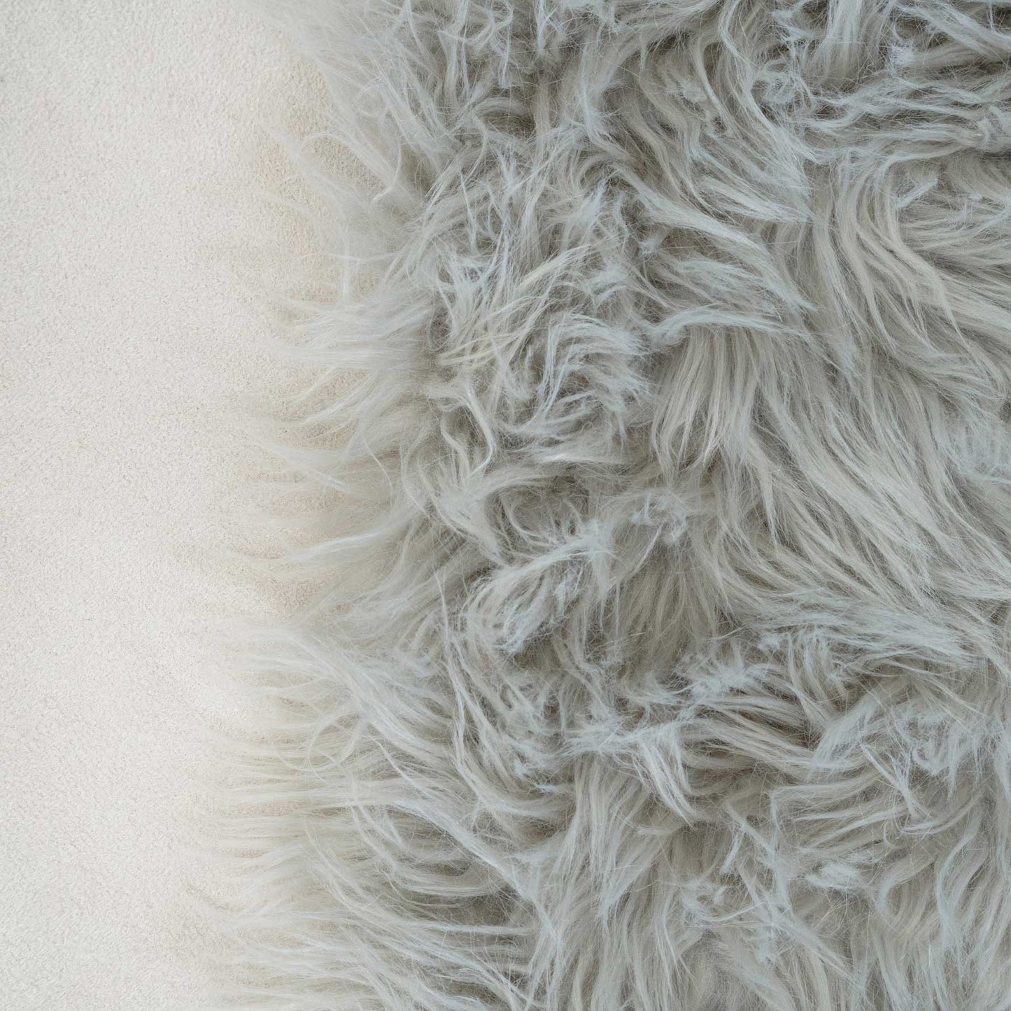 Grey Faux Fur Sheepskin Rug