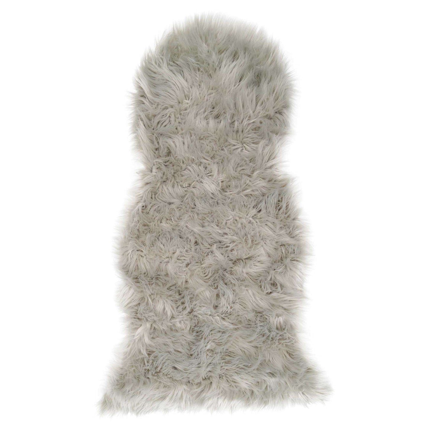 Grey Faux Fur Sheepskin Hide Nursery Rug
