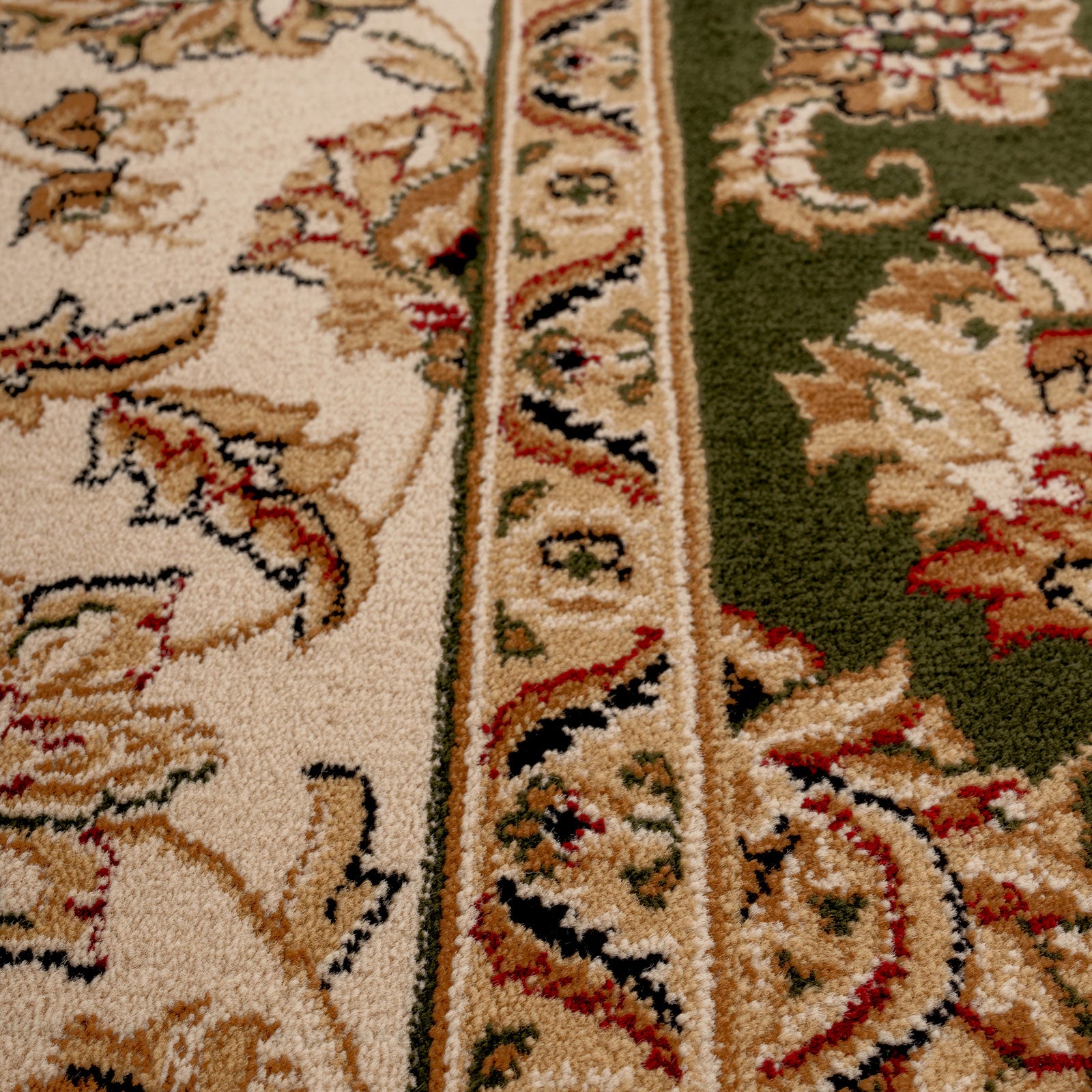 Traditional Green Floral Rug - Koa