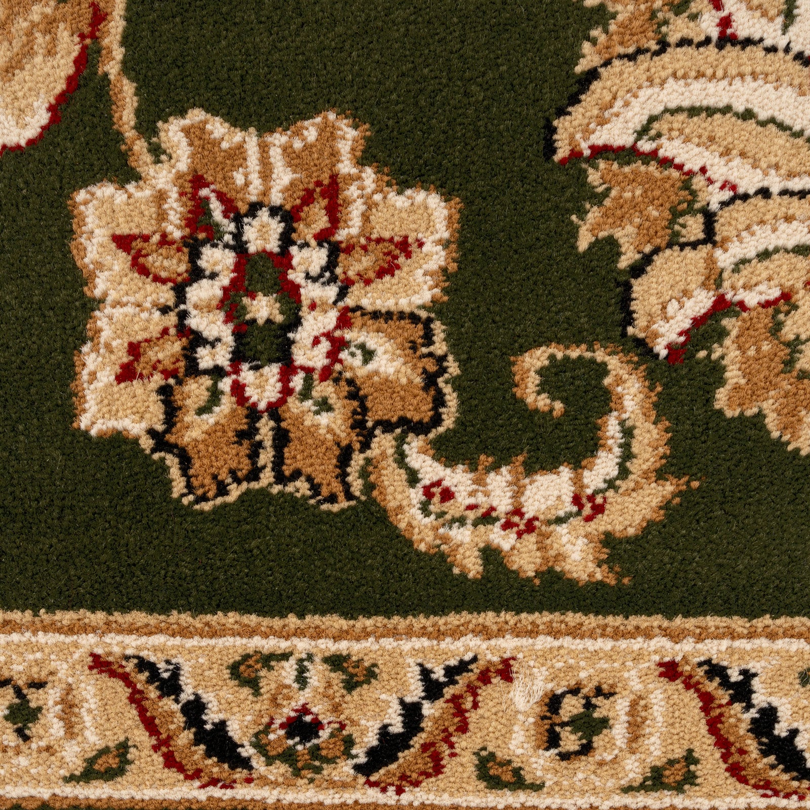 Traditional Green Floral Rug - Koa