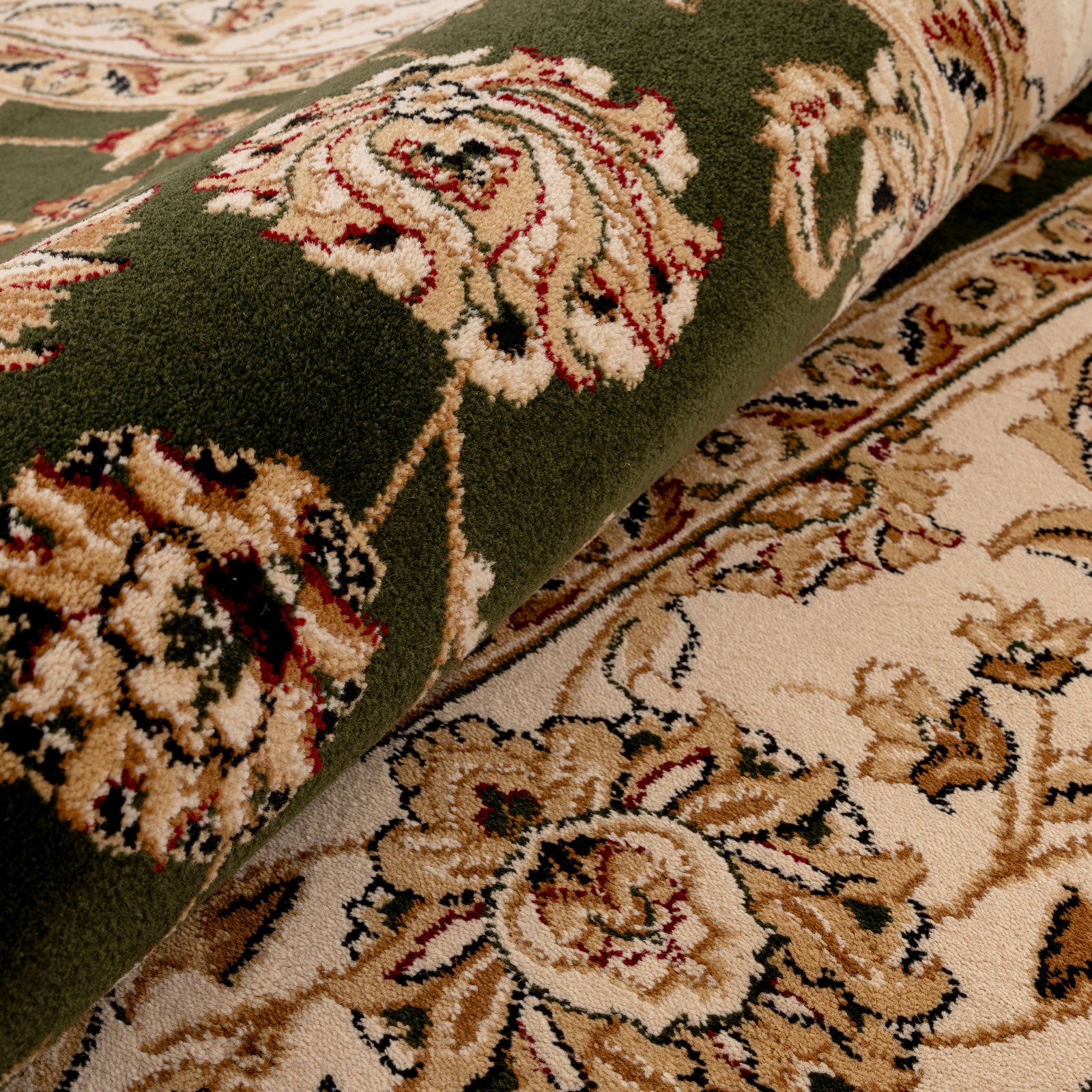 Traditional Green Floral Rug - Koa