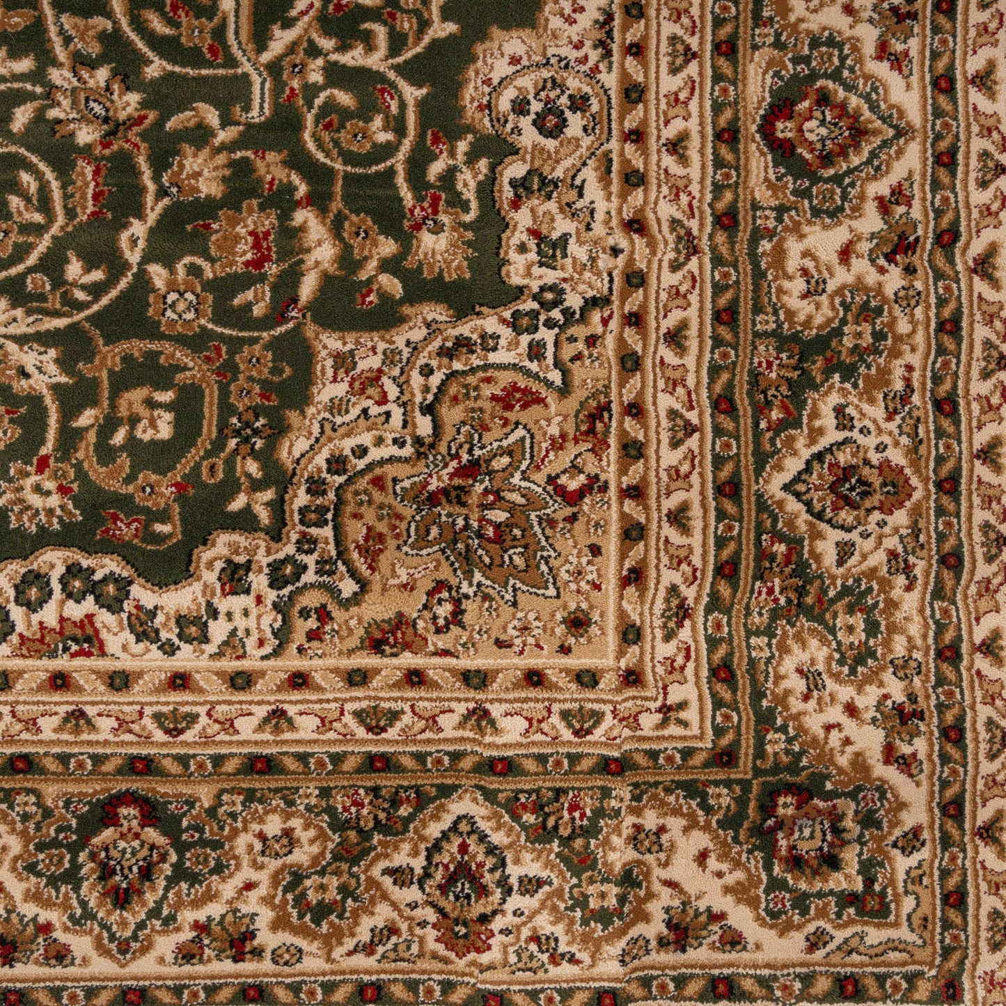 Classical Rich Green Rug - Sunil | Living Room Rugs | Kukoon Rugs Online