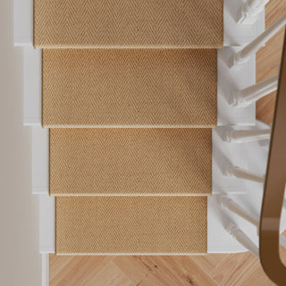 Light Jute Chevron Stair Carpet Runner