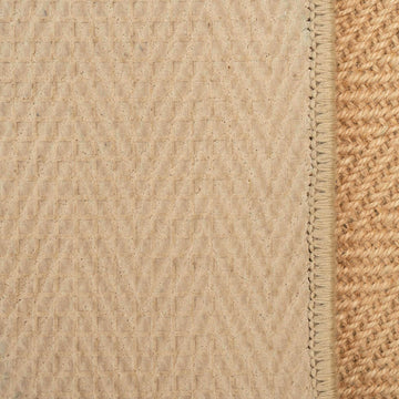 Natural Border Rustic Jute Area Rug