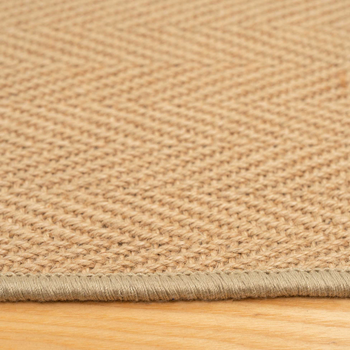 Light Jute Chevron Stair Carpet Runner