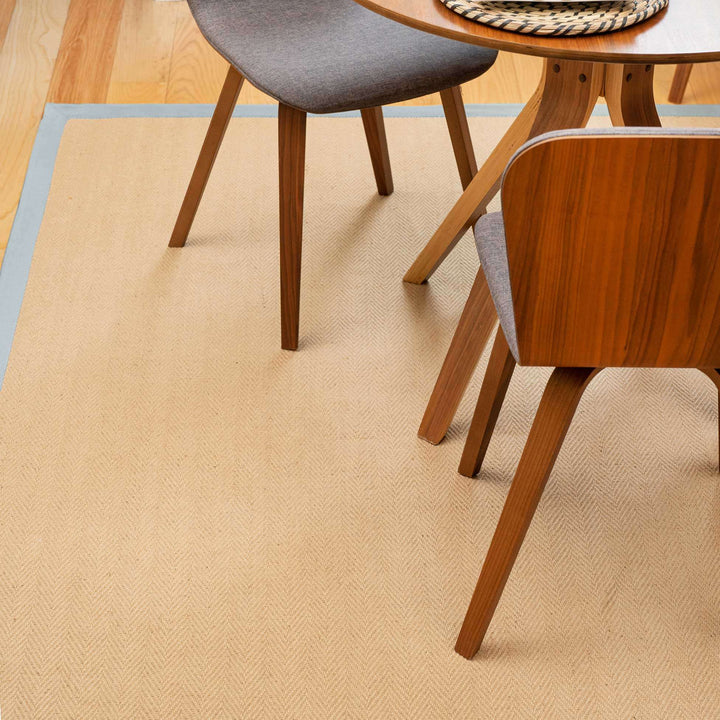 Natural Rounded Edge Jute Rug - Casper | Living Room Rugs | Kukoon Rugs ...