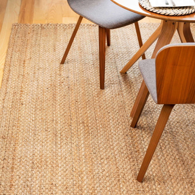 Natural Rustic Brown Bound Jute Rug - Panama | Living Room Rugs ...