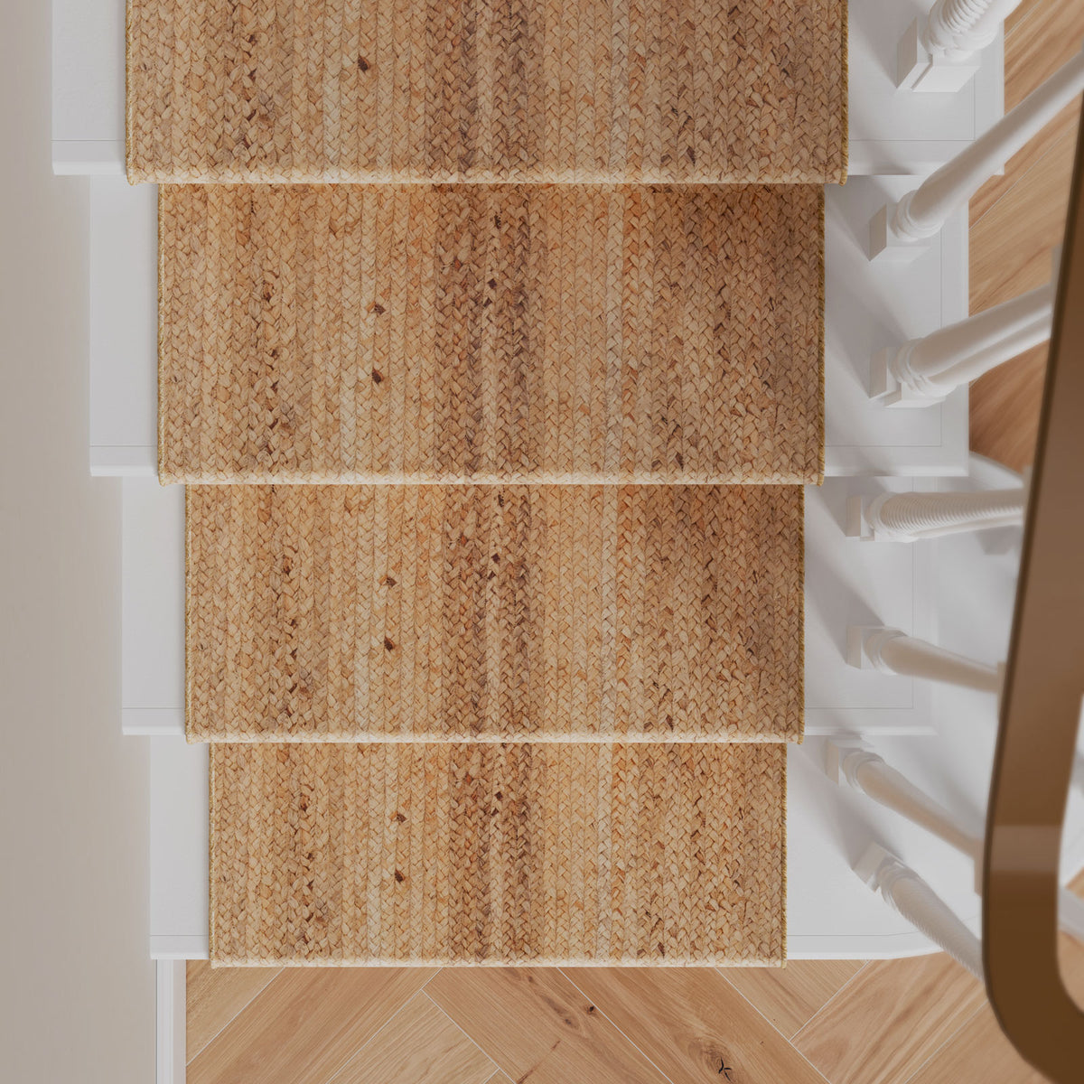 Rustic Jute Stair Carpet Runner - Althea