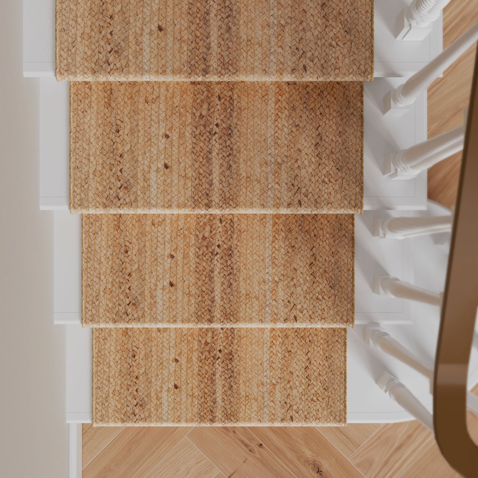 Rustic Jute Stair Carpet Runner - Althea