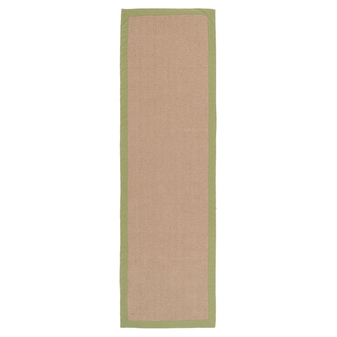 Green Cotton Border Natural Jute Area Rug | Runner Rugs | Kukoon Rugs ...