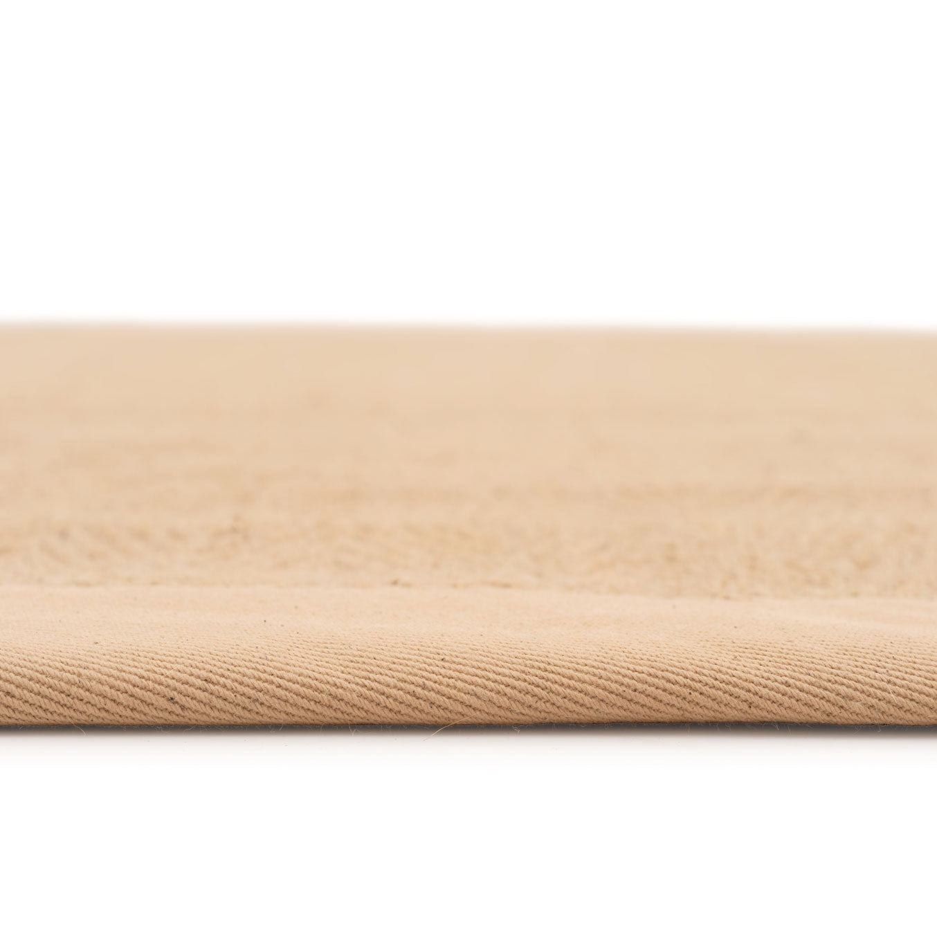 Beige Cotton Border Natural Jute Area Runner Rug