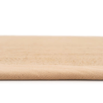 Beige Cotton Border Natural Jute Area Runner Rug