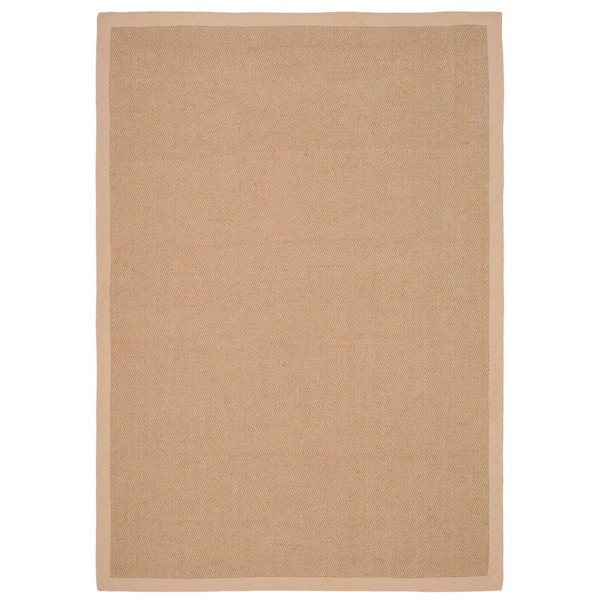 Beige Cotton Border Natural Jute Area Rug