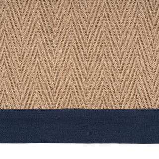 Navy Border Jute Rug - Juliette Navy