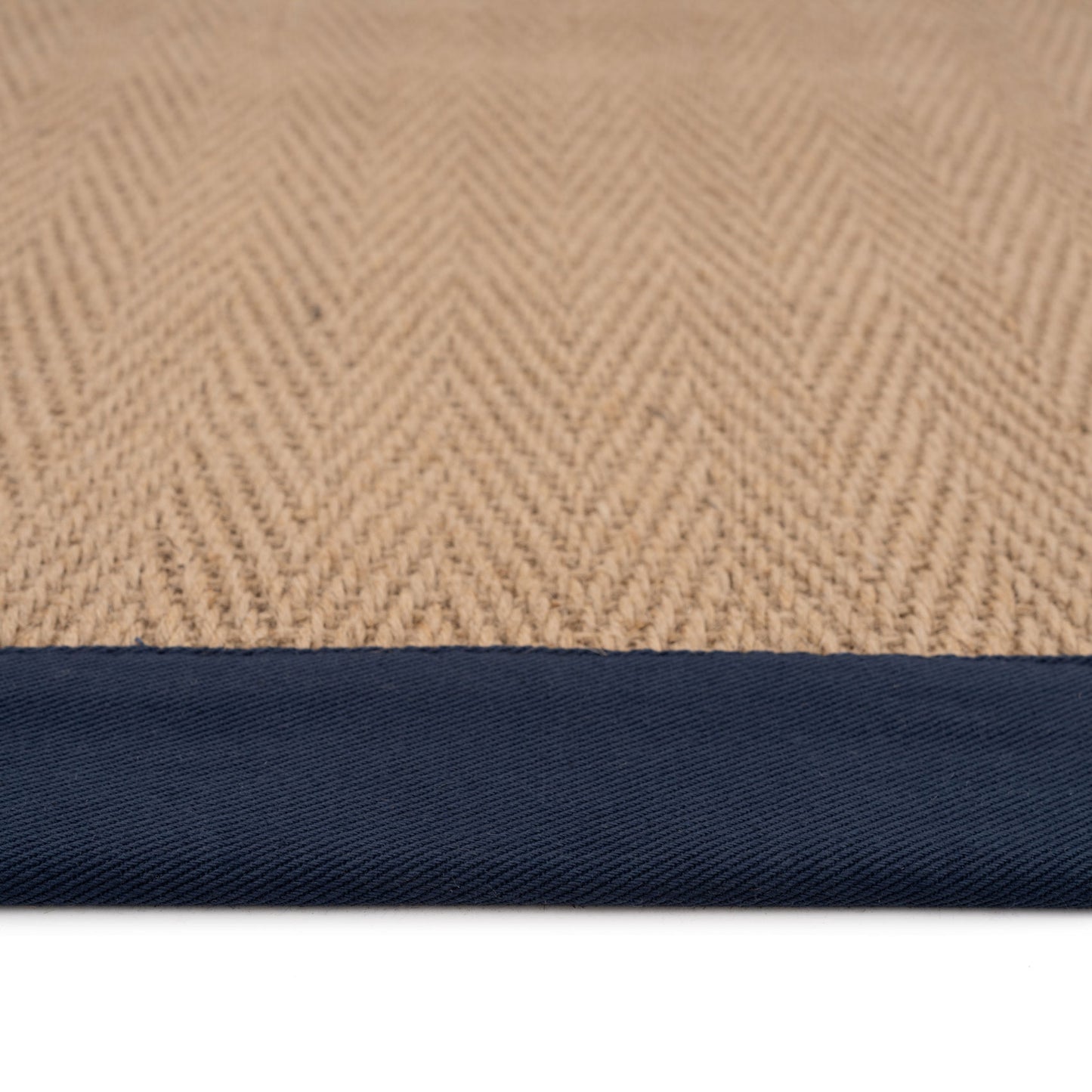 Navy Border Jute Runner Rug - Juliette Navy | Runner Rugs | Kukoon Rugs ...