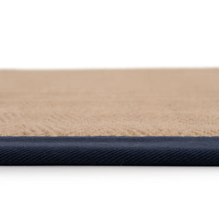 Navy Border Jute Rug - Juliette Navy