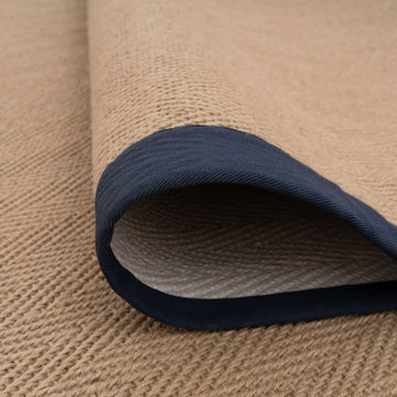 Navy Border Jute Rug - Juliette Navy