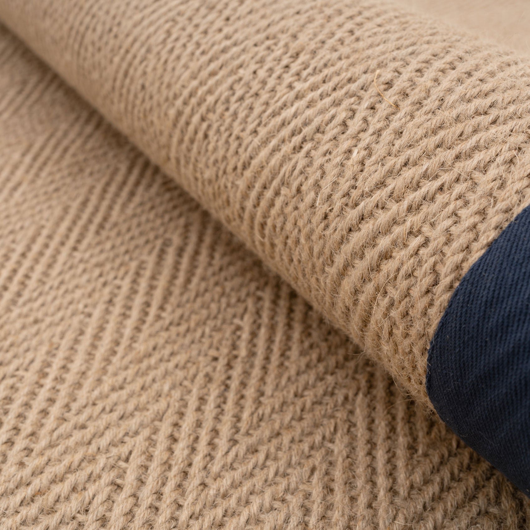 Navy Border Jute Rug - Juliette Navy
