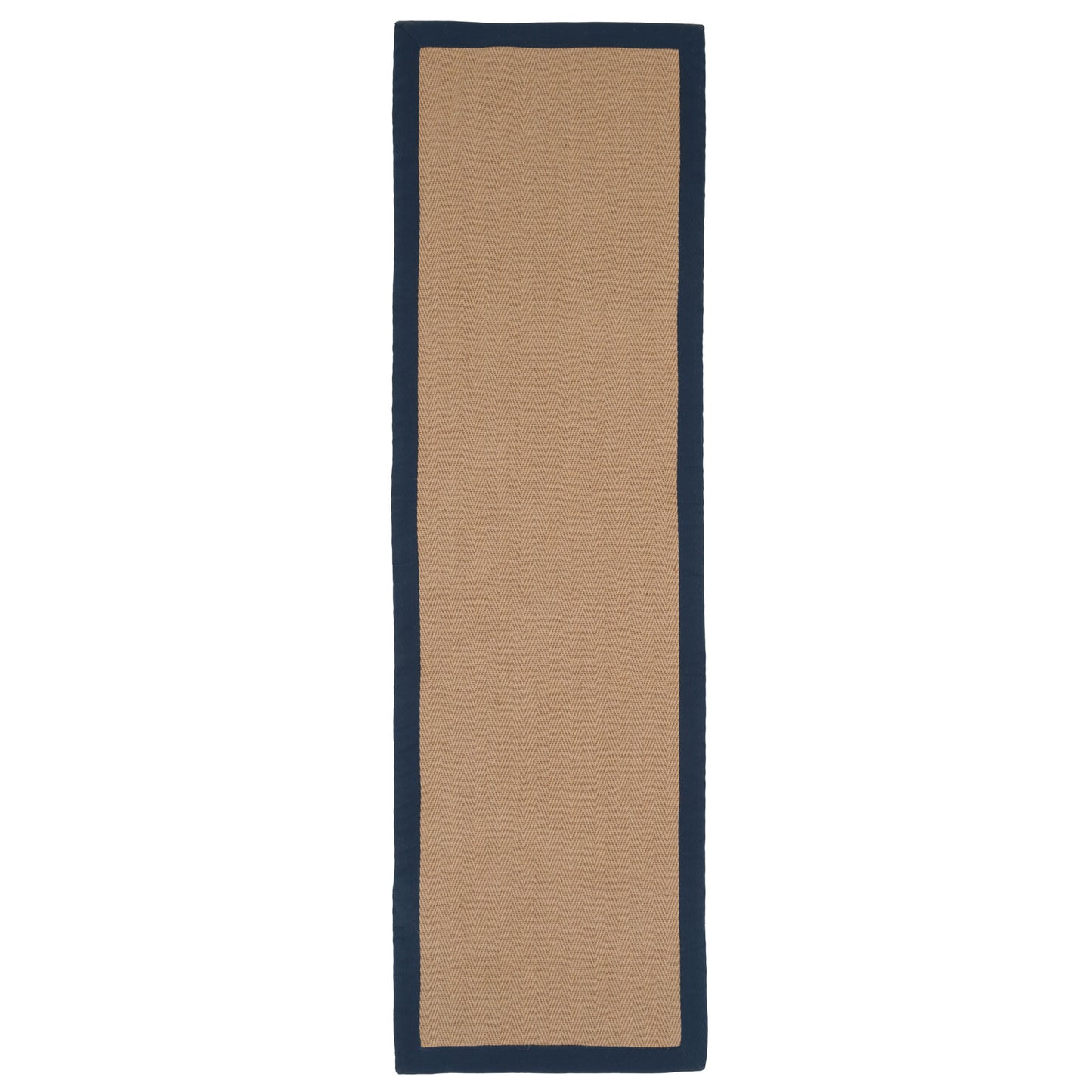 Navy Border Jute Runner Rug - Juliette Navy