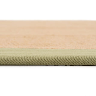 Green Jute Border Stair Carpet Runner - Juliette Green