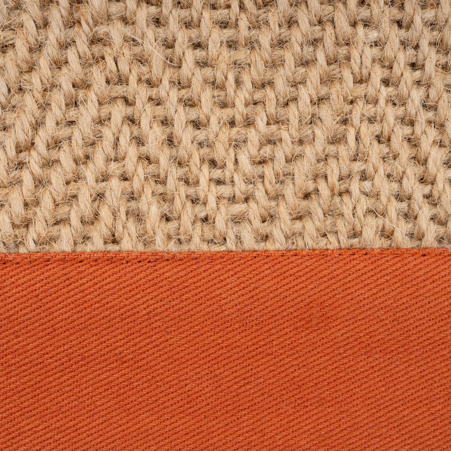 Terracotta Border Jute Runner Rug - Juliette Rust