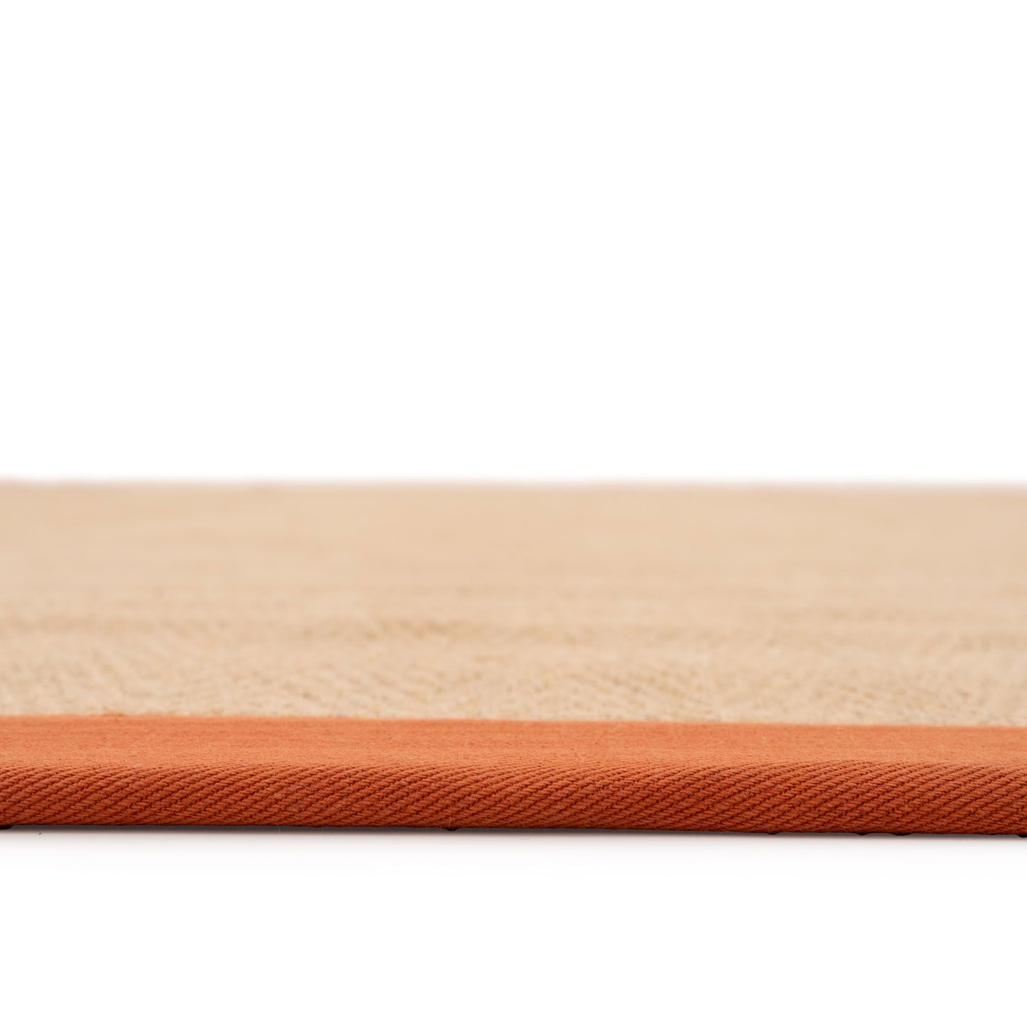 Terracotta Border Jute Runner Rug - Juliette Rust