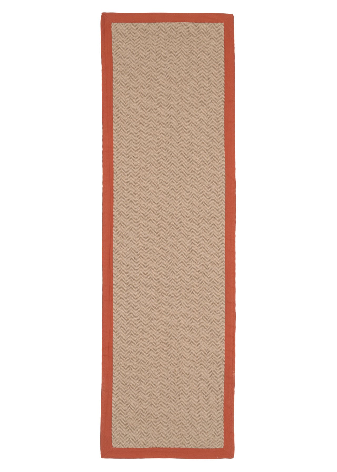 Terracotta Border Jute Rug - Juliette Rust