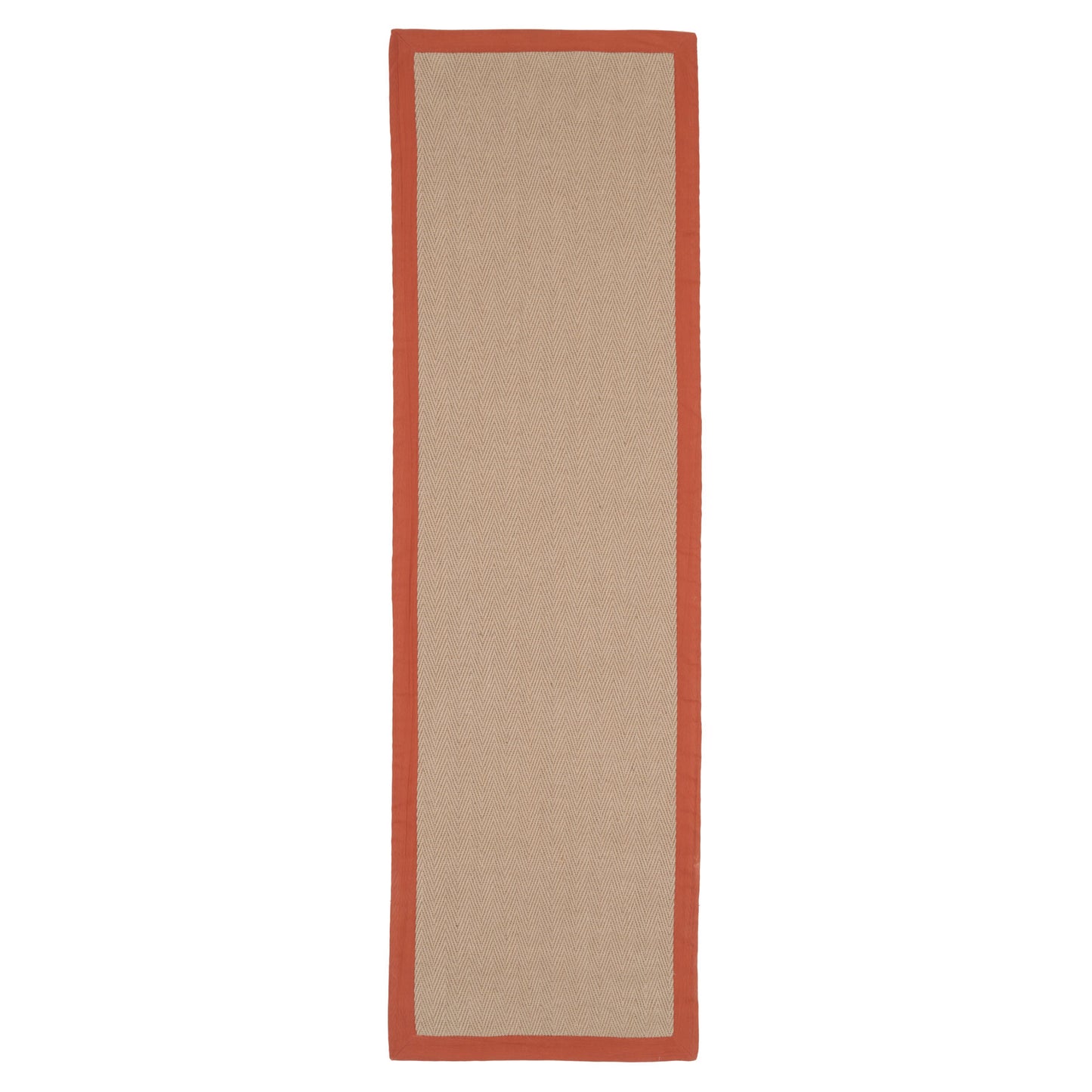 Terracotta Border Jute Runner Rug - Juliette Rust | Living Room Rugs ...