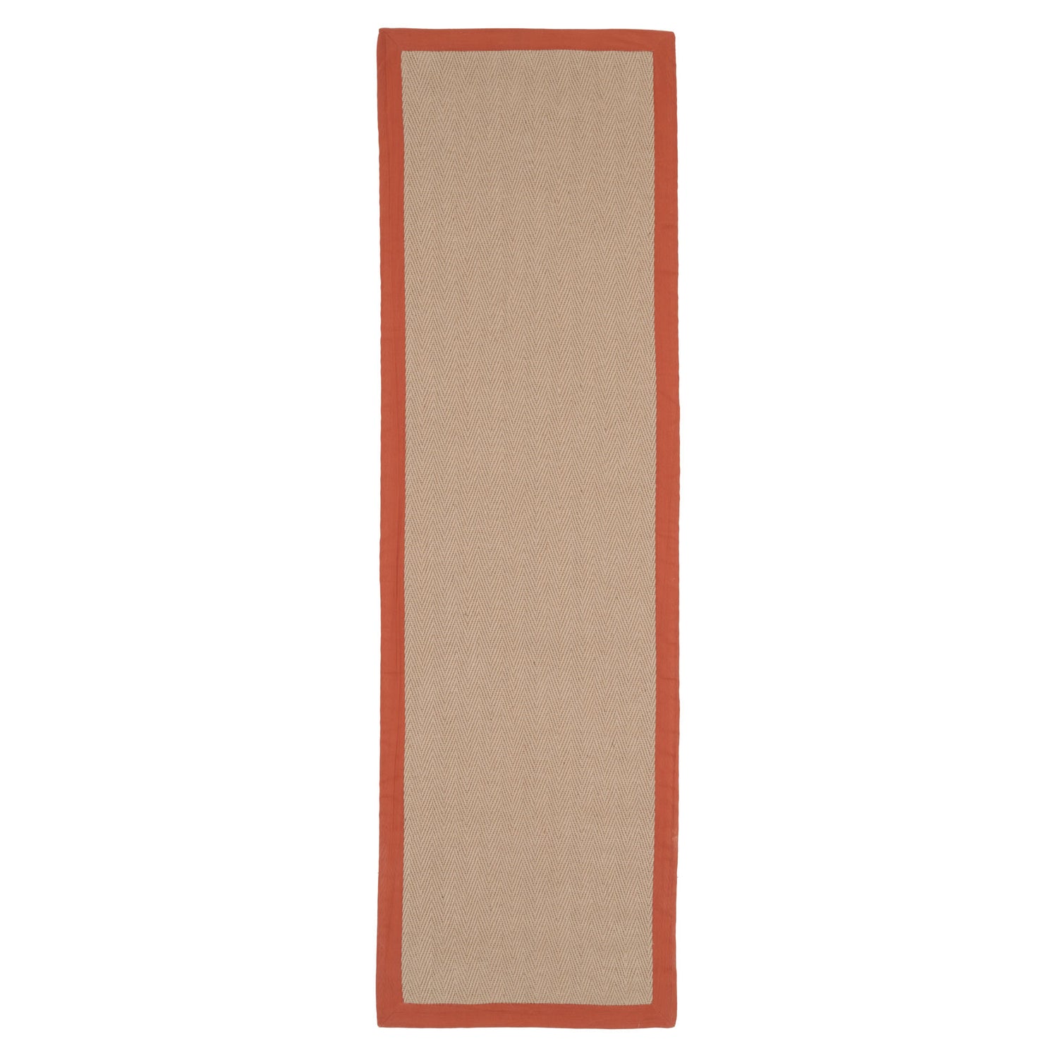 Terracotta Border Jute Runner Rug - Juliette Rust | Living Room Rugs ...